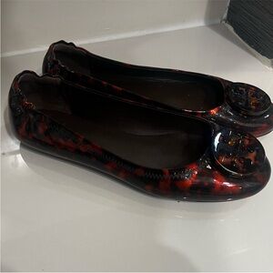 Tory Burch Tortoiseshell Patent Ballet Flats